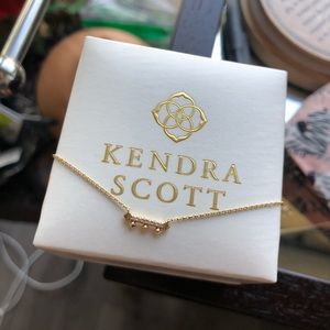 Pendant Necklace - White Diamond & 14k Yellow Gold